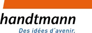 Logo de Handtmann avec le slogan "Des idées d'avenir", spécialiste en solutions industrielles innovantes.